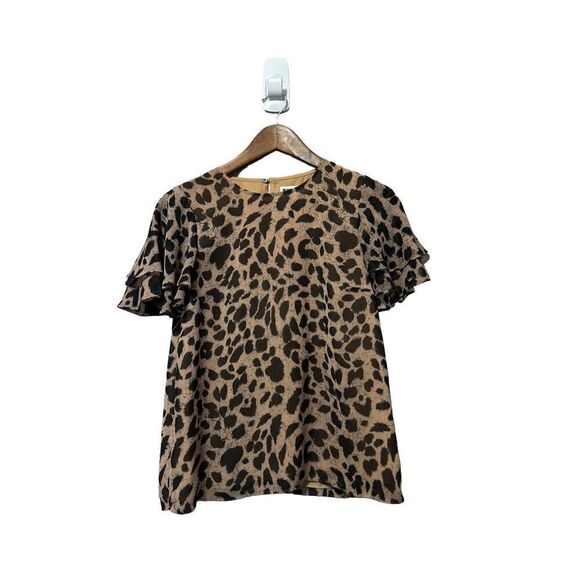 Whistles‎ Leopard Print Brushed Cheetah Shell Top size 6 - Picture 1 of 7